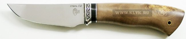 Нож Клычёк (сталь D2, кап клёна)