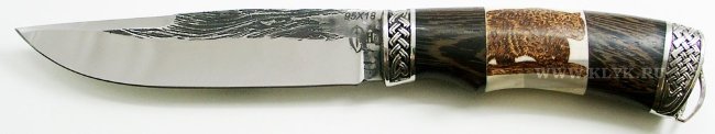 Нож Бизон (сталь 95х18, венге, рог, мельхиор)