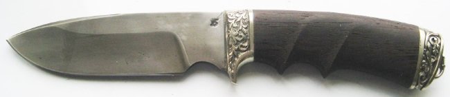Нож Бобр (литой булат, венге, мельхиор)