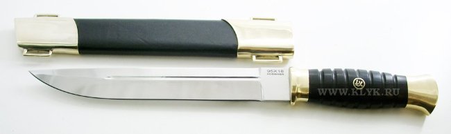 Нож Пластунский (сталь 95х18, граб, латунь)